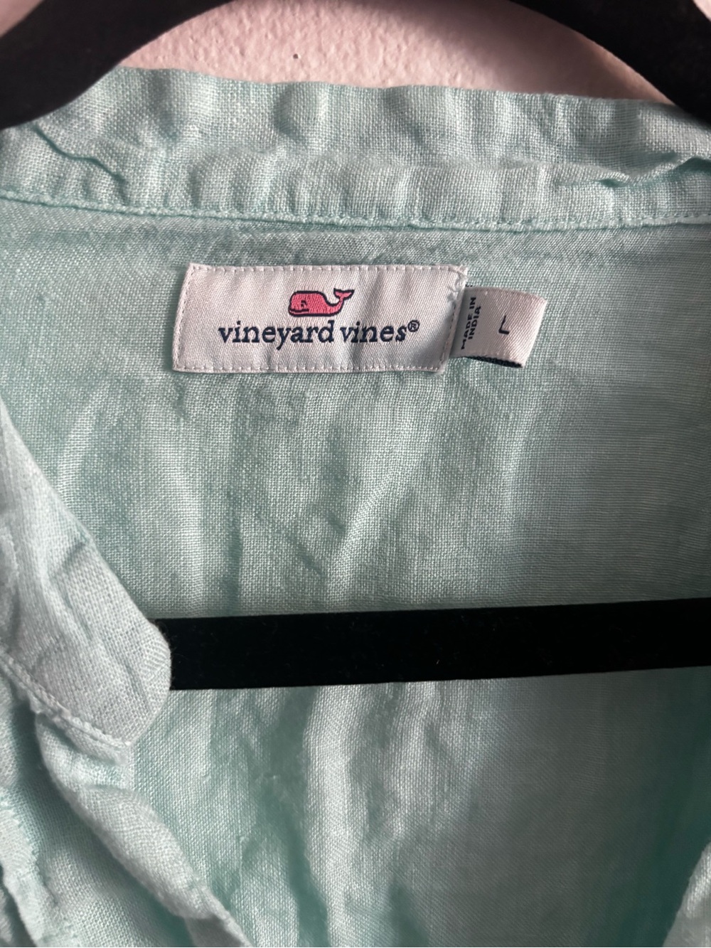Vineyard Vines Mint Green Linen Button-Down Shirt